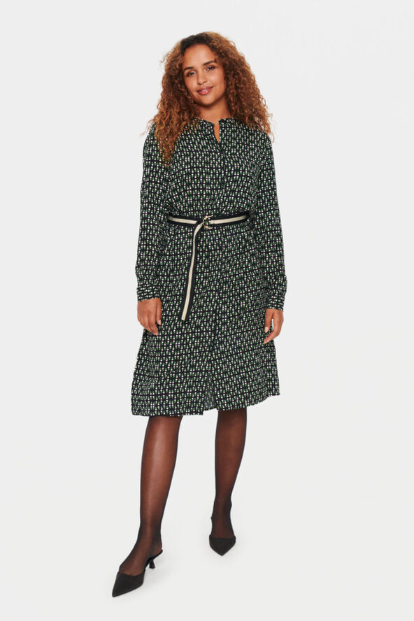 Saint Tropez PeléSZ Shirt Dress Black line florals