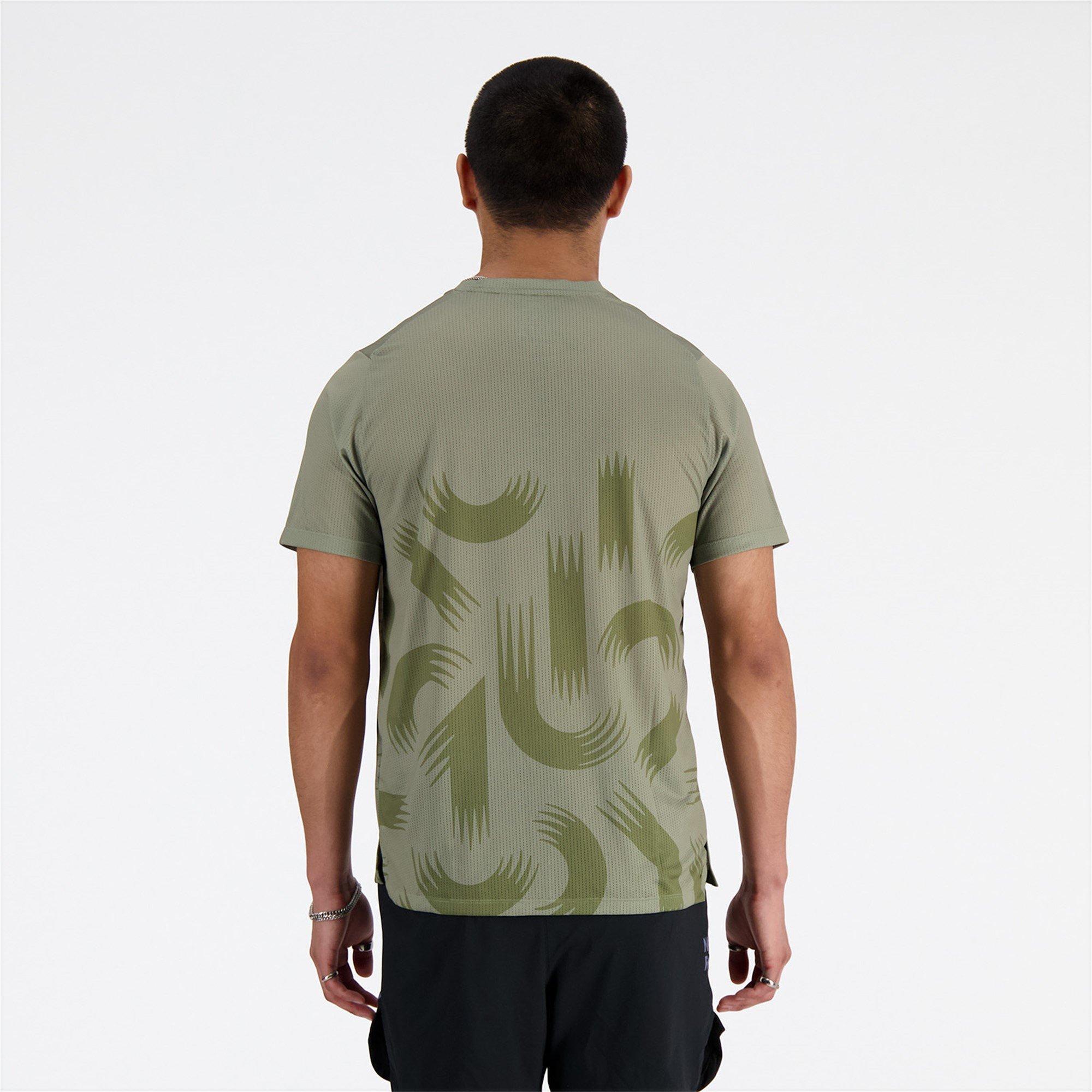 New Balance London Edition Printed Athletics Run T Shirt Mens