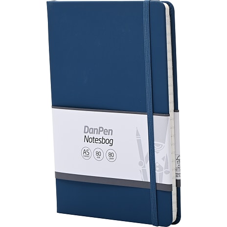 Danpen notesbog PU A5 - blå