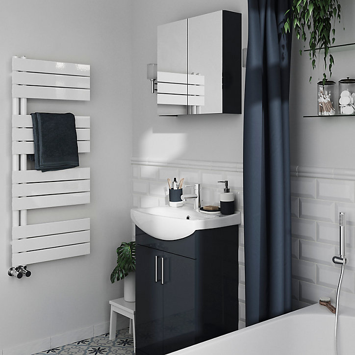 Lot de 2 serviettes de toilette bleu nuit Koros 50 x 30 cm GoodHome