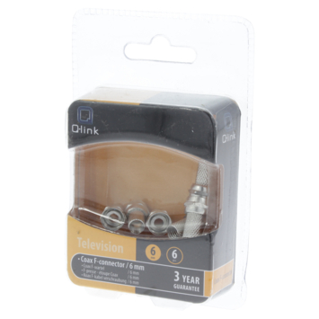 Q-Link coax F-wartel 6 mm 6 stuks