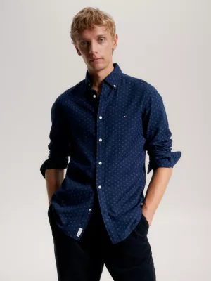 Camisa Slim de Sarja Escovada