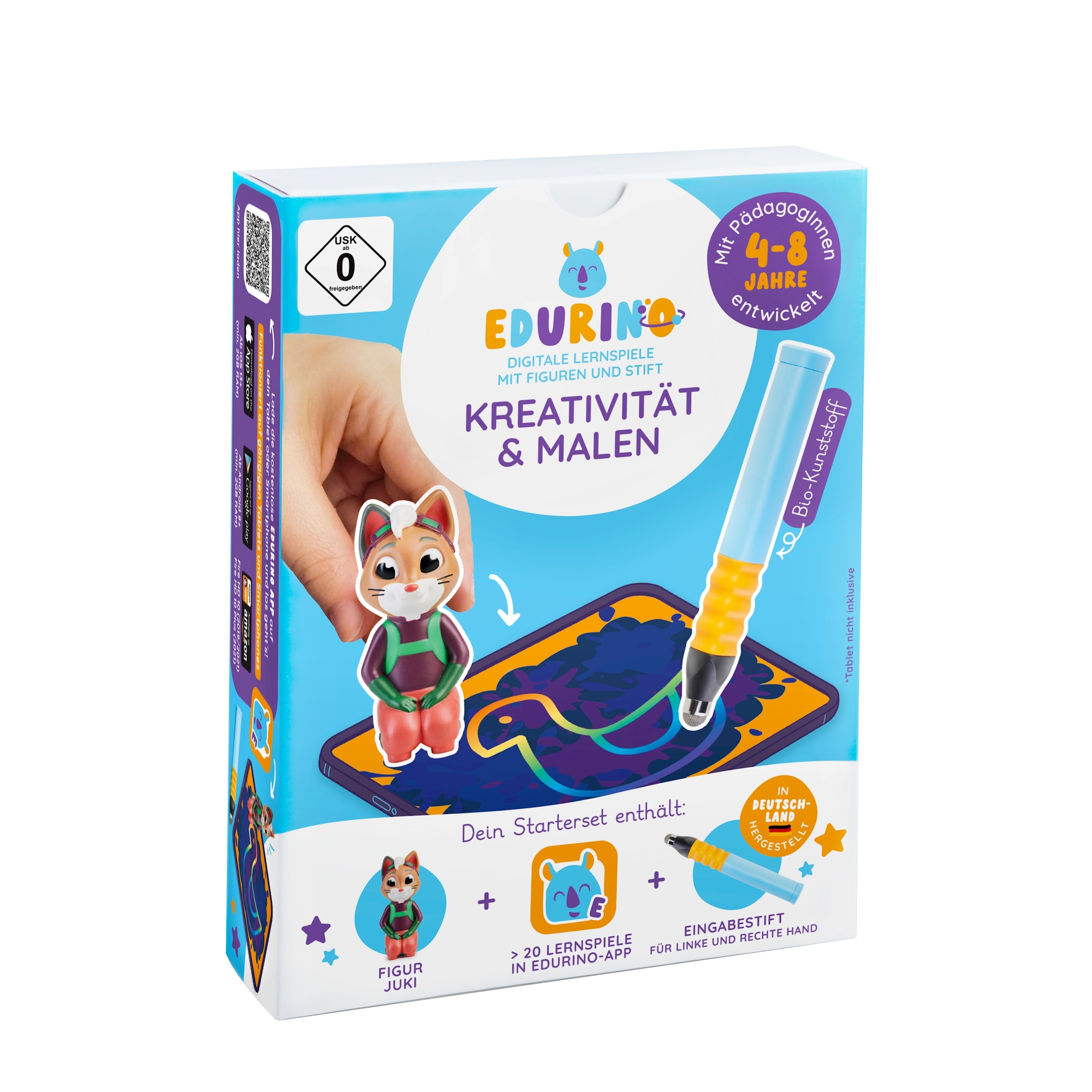 Starterset Juki Digitales Kinder Lernspiel inkl. Figur / Stift / Lern-App (62900005) - Kreativität und Malen