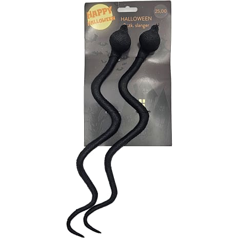 Halloween slanger 2-pak L: 35 cm - sort