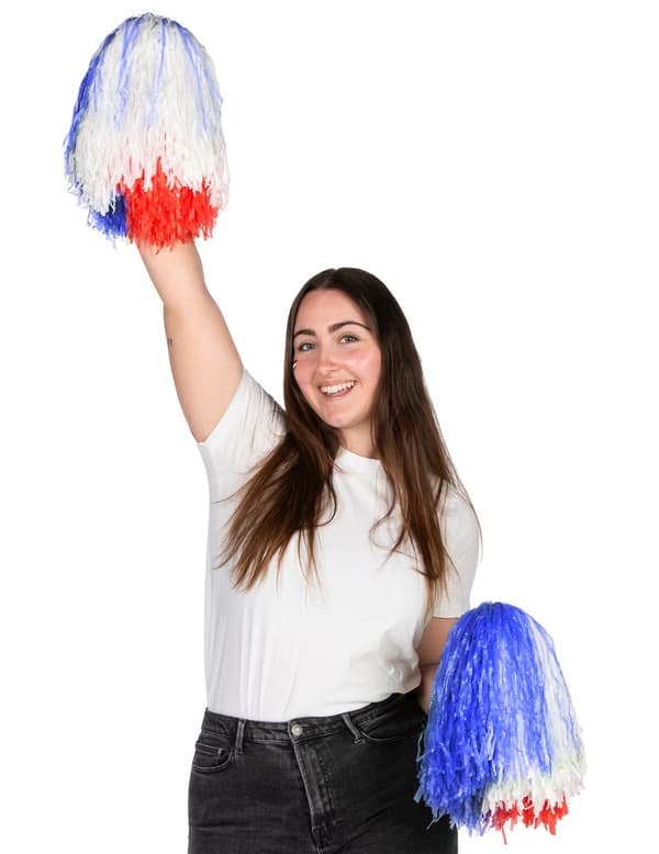 Pompon støtter Frankrike.Size-One size