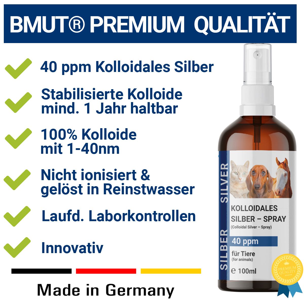 BMUT Kolloidales Silber Spray für Haustiere