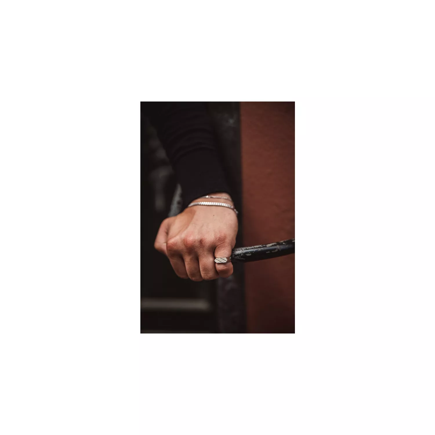 IX Studios Mini Brushed Hexagon Ring 22 kt. Sølv DMN0307RH