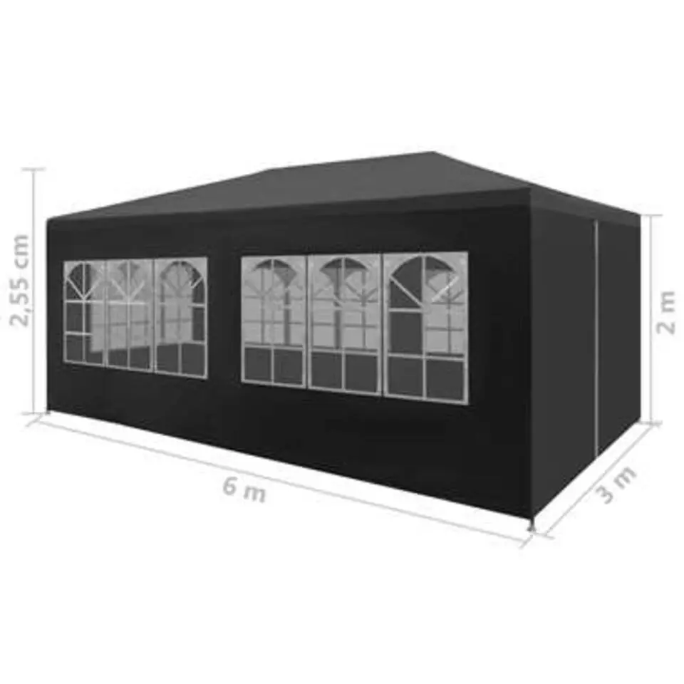 vidaXL - Partytent - Antraciet - Polyetheen