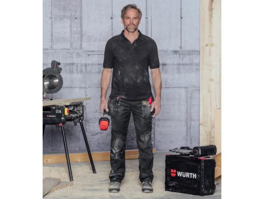 Pantalon de travail à poches Holster Cetus Würth MODYF noir