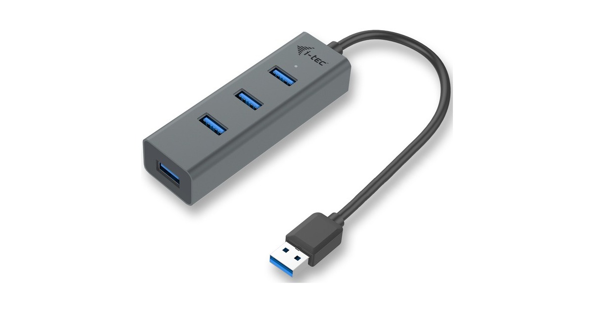 i-tec4-Port USB 3.0 Metal usb-hub  (Zwart)