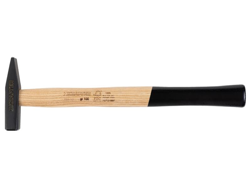 STRUCT Schlosserhammer 100 g DIN 1041 Klassischer Hammer für Werkstatt und Haushalt