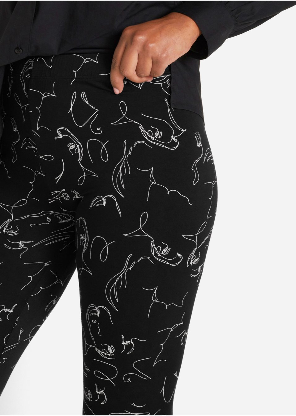 Legging avec taille confortable, imprimé