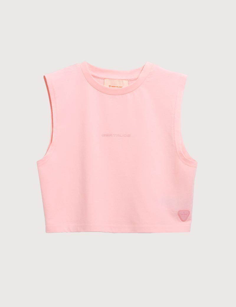 GERTRUDE&GASTON CROP TOP SANS MANCHES CALYPSO ROSE