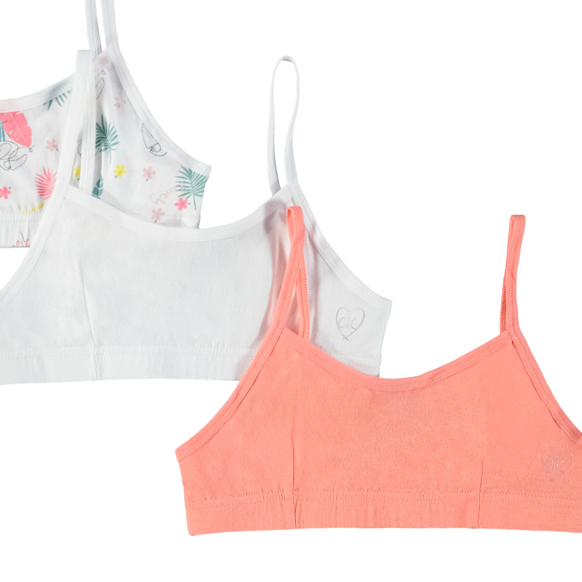 Lot de 3 brassières en jersey pour fille