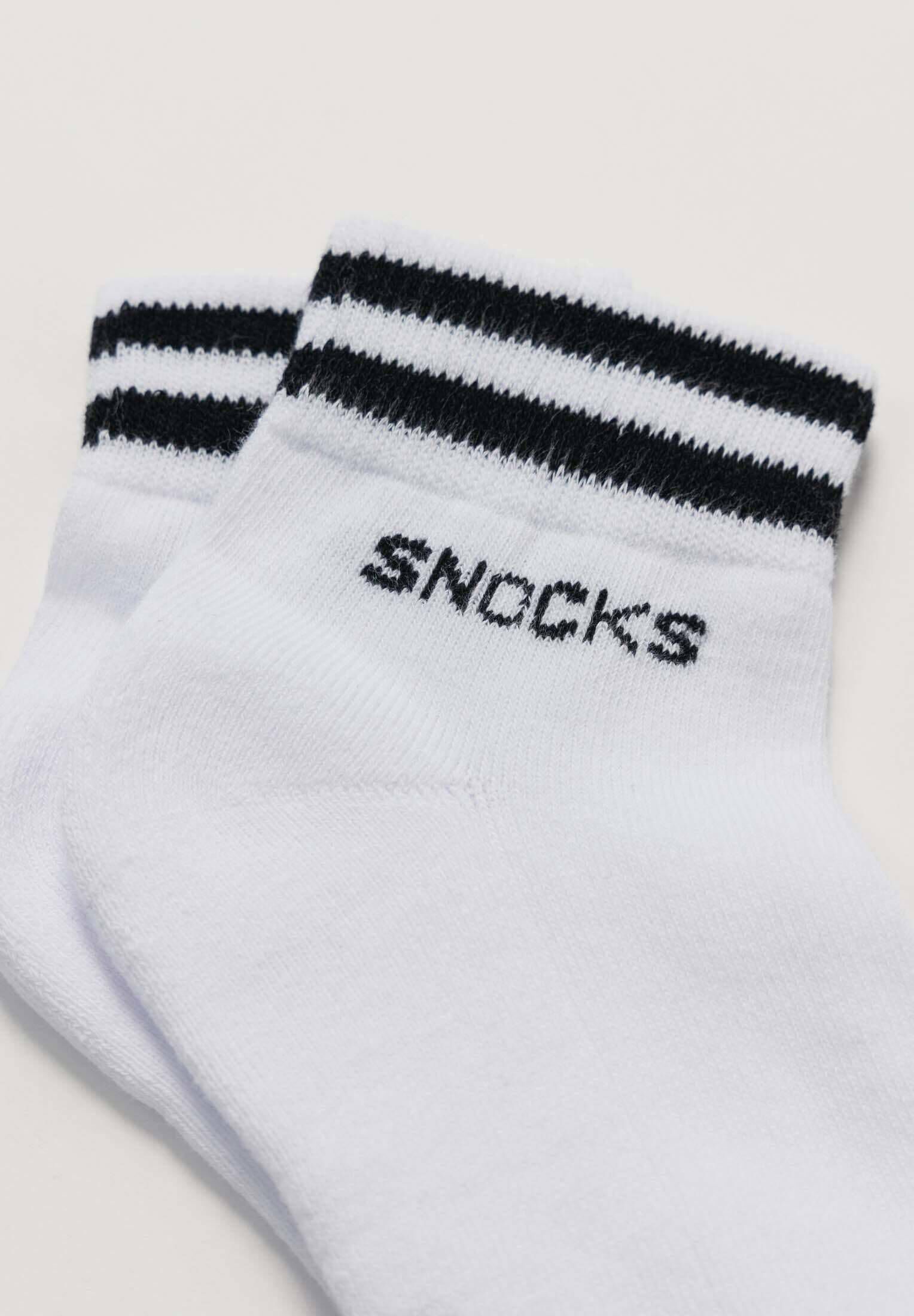 SNOCKS| Retro Sneaker Socken mit Streifen aus Bio-Baumwolle 4er-Pack
