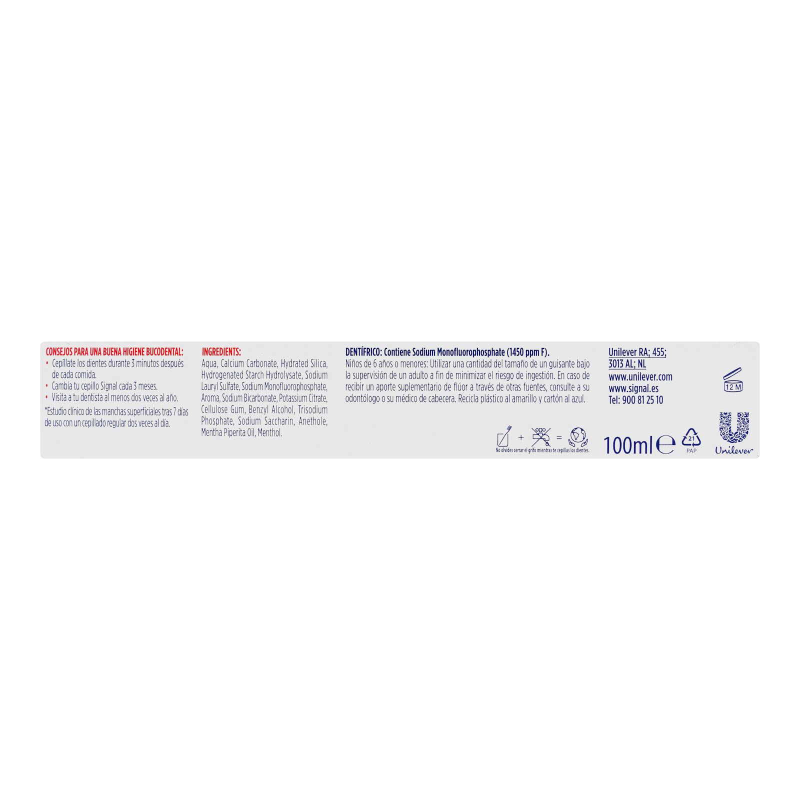 Dentifrice blanchissant au bicarbonate Signal