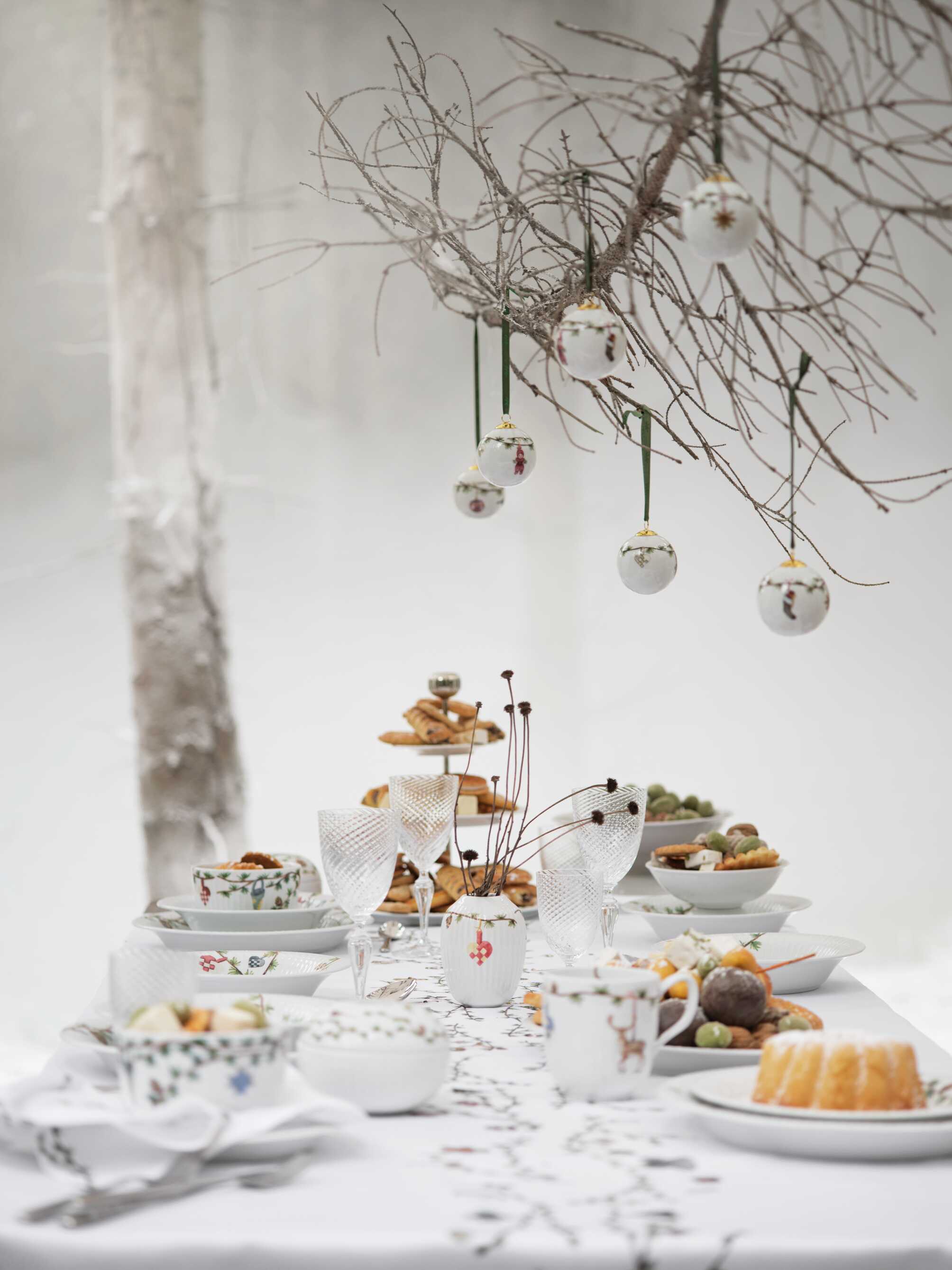 Kähler  Hammershøi Christmas 2021 julekugle, Hvid - Ø: 6