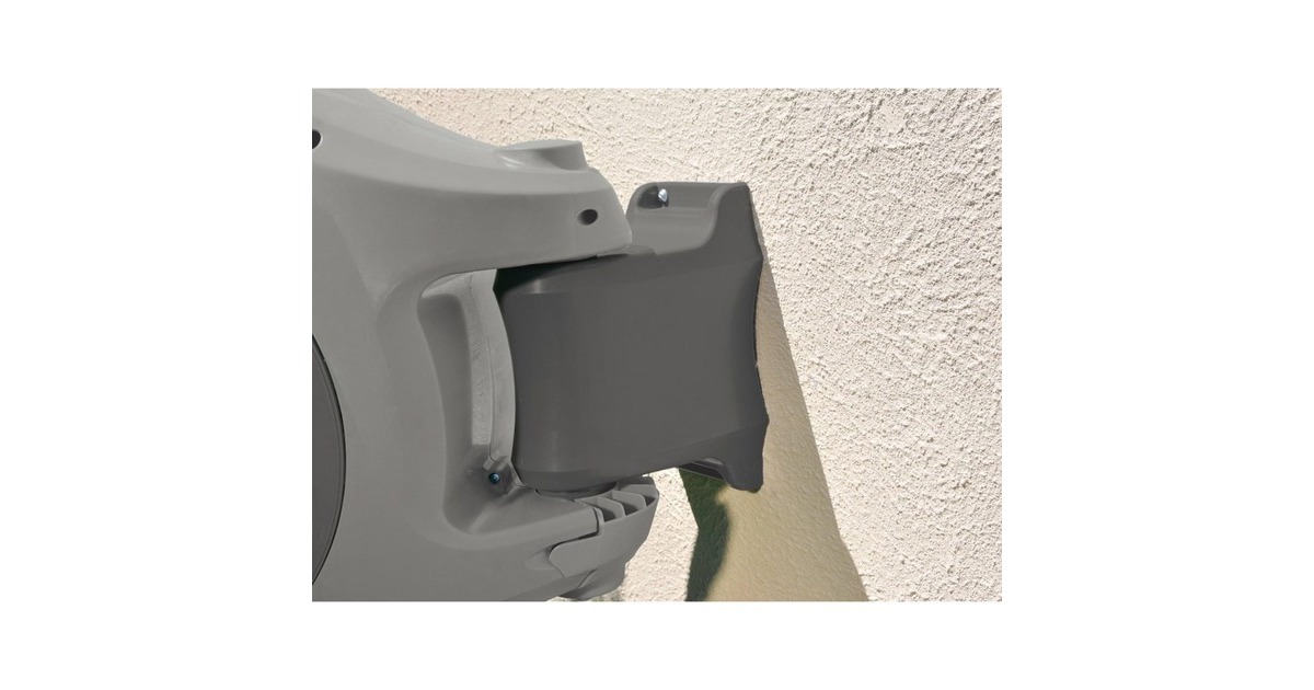 Hozelock2597 Flowmax Auto Reel Muurhaspel met 30 m slang slanghaspel  (Grijs/geel)