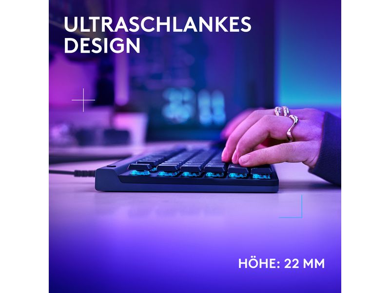 Logitech Gaming-Tastatur G515 TKL Kabelgebundene Gaming-Tastatur mit ultradünnem Profil
