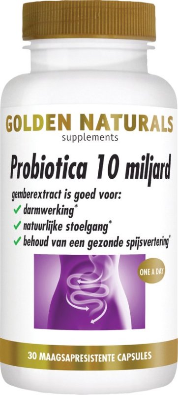Golden Naturals Probiotica Plus 10 Miljard 30 capsules