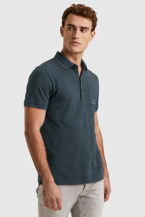 Cast Iron blauwe heren polo