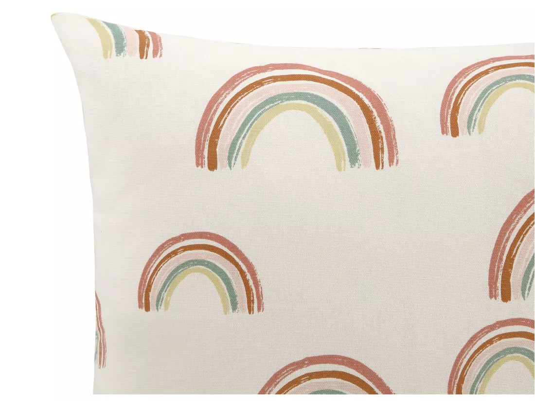 Lot de 2 coussins arc-en-ciel en coton - 45 x 45 cm - Multicolore - ARCHY