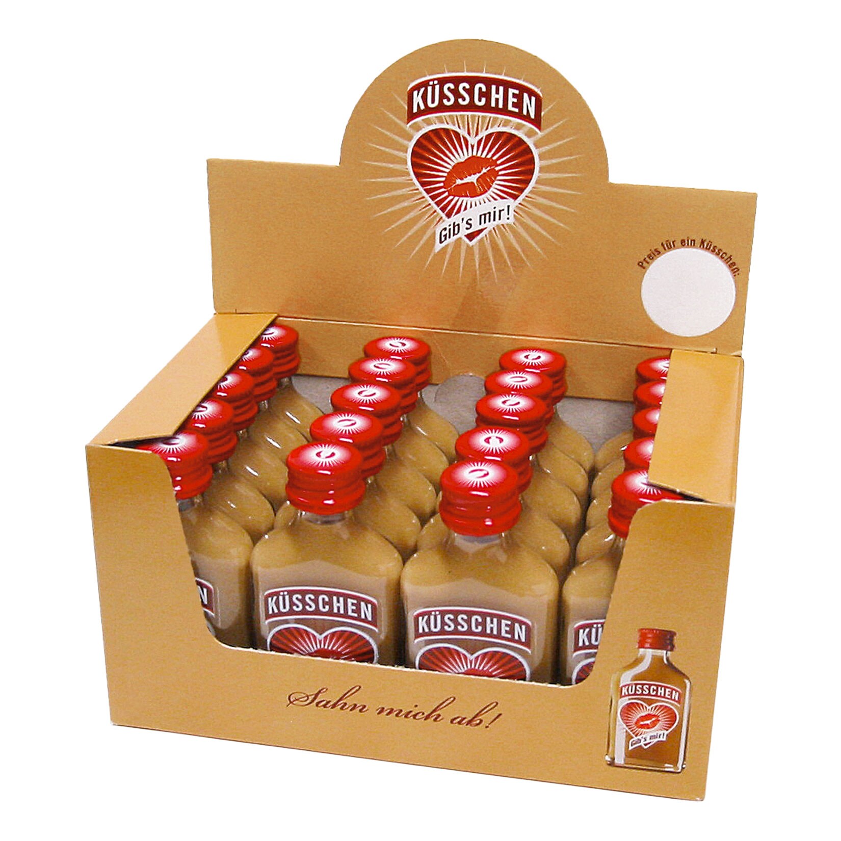 Küsschen Sahnelikör mit Rum 15,0 % vol 20ml, 20er Pack
