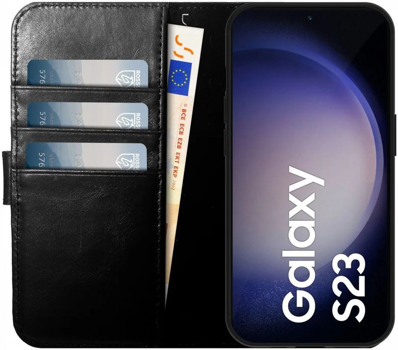 Rosso Elite Samsung Galaxy S23 Hoesje MagSafe Book Case Zwart
