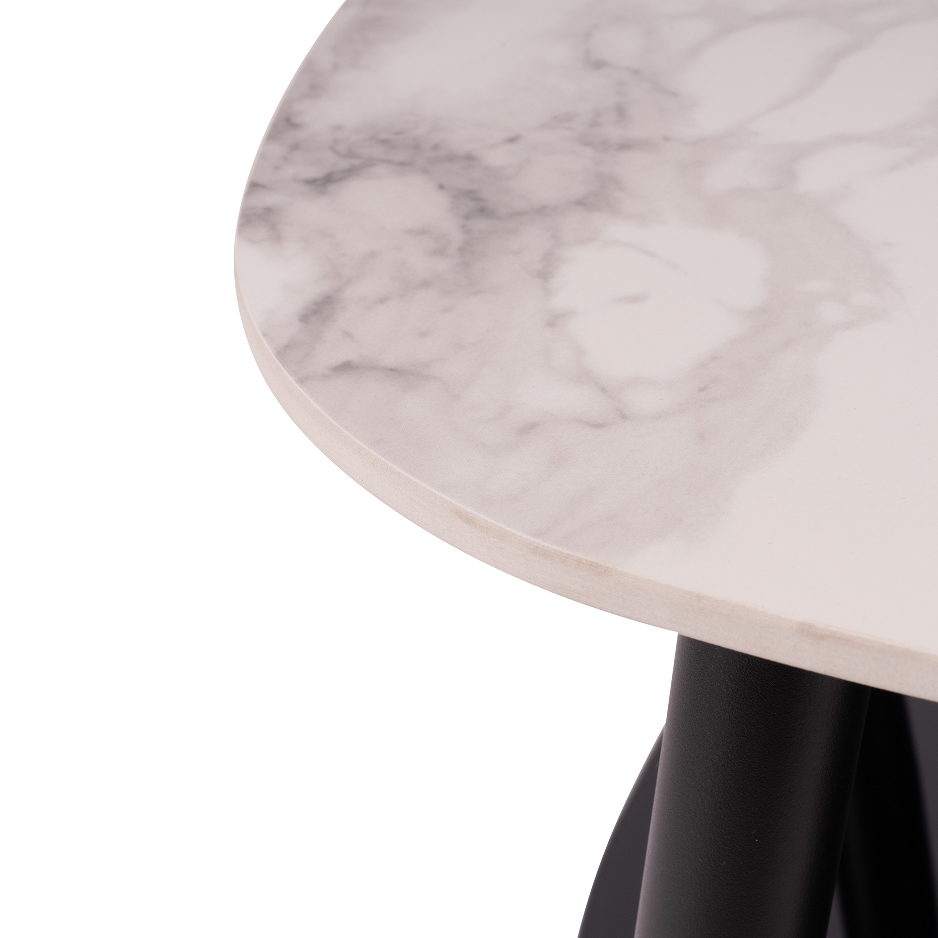 Couchtisch - Keramik-Steinplatte - Schwarzglas - Marmoroptik