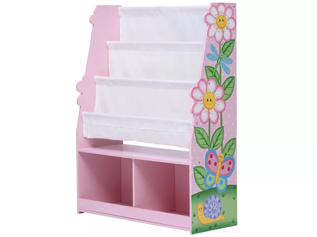 Etagère de rangement enfant fille en Bois Magic Garden rose