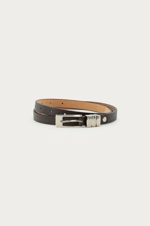 Klein zwarte leren riem