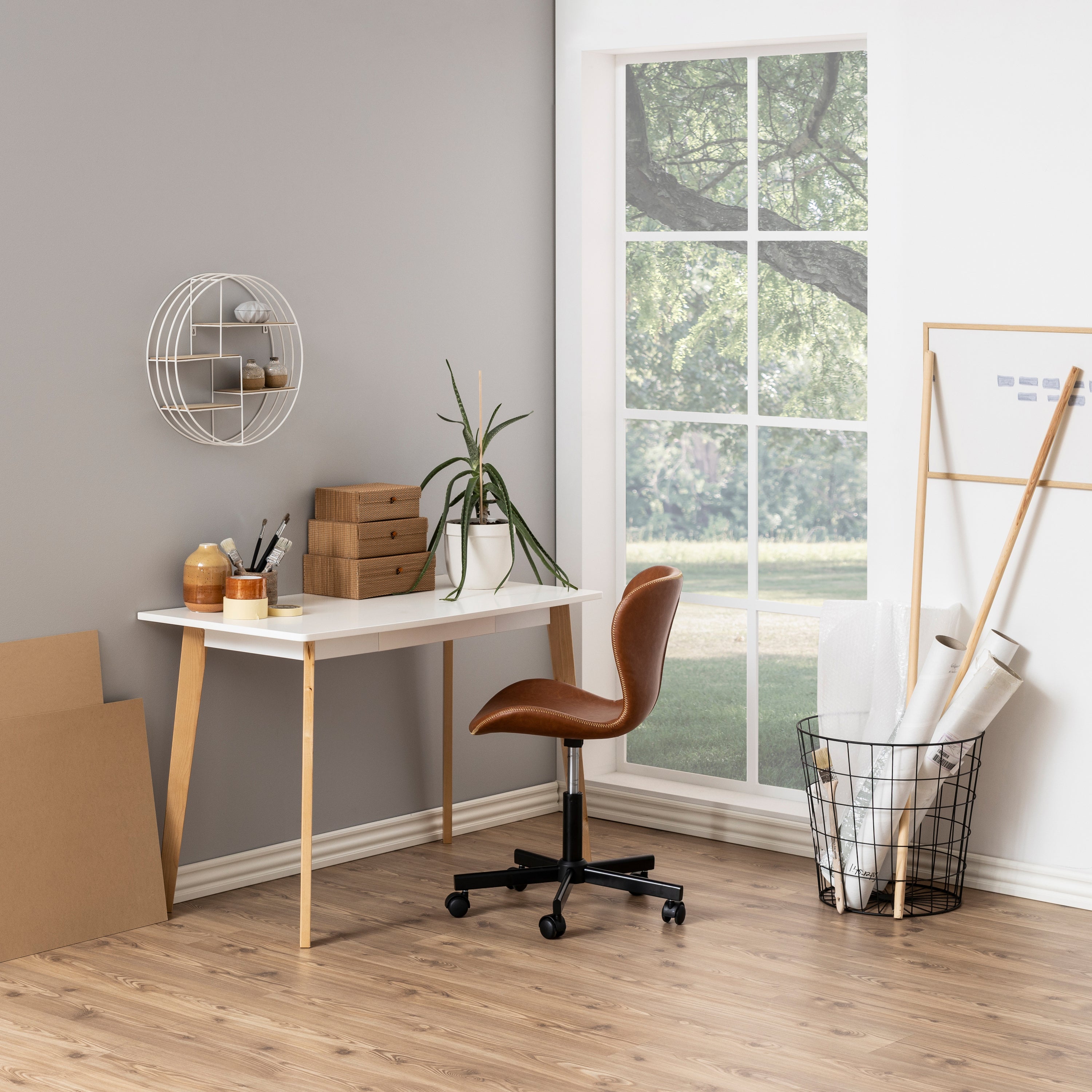 by fonQ basic Tough Bureaustoel - Kunstleer - Bruin