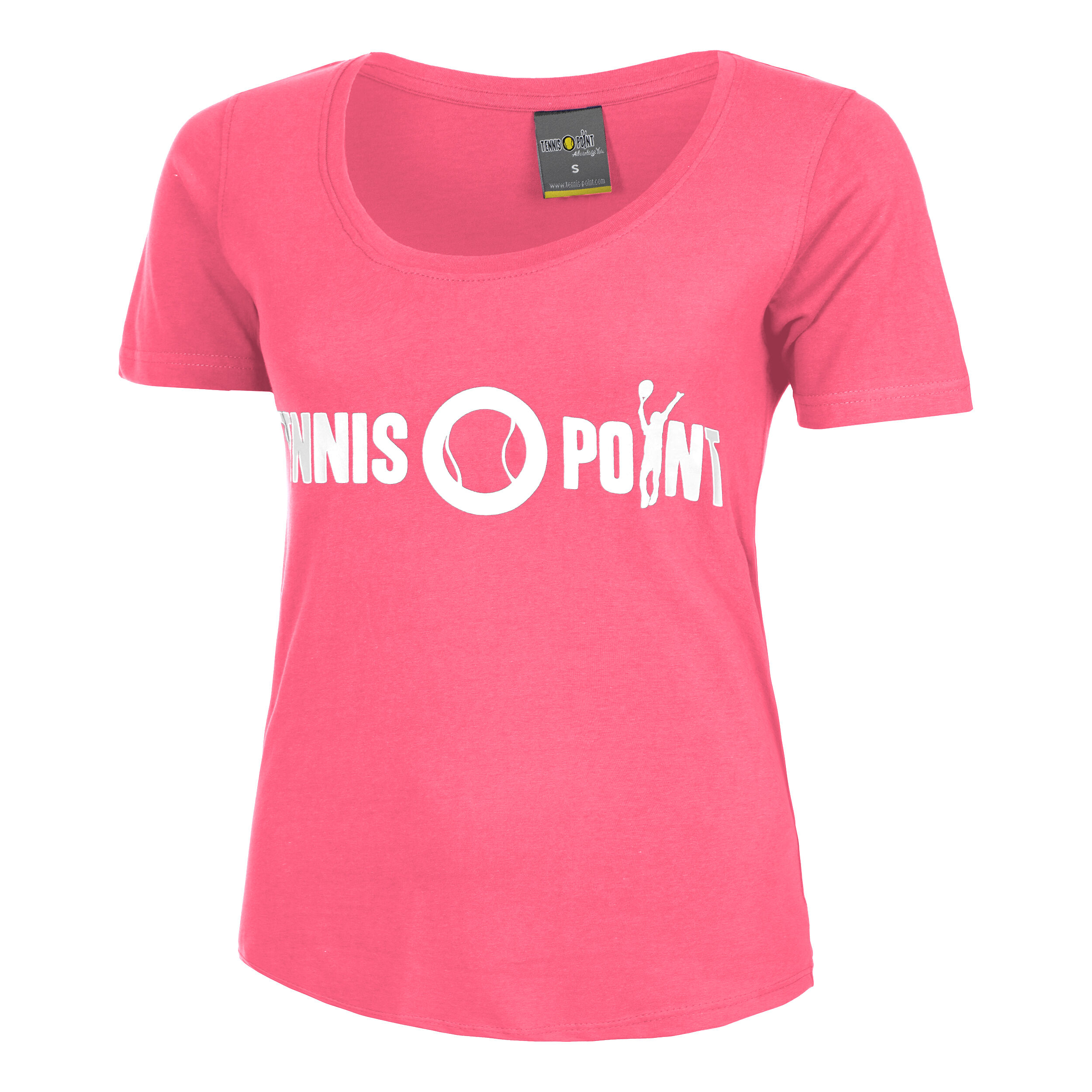 Tennis-Point Basic Cotton T-shirt Femmes - Pink , Blanc