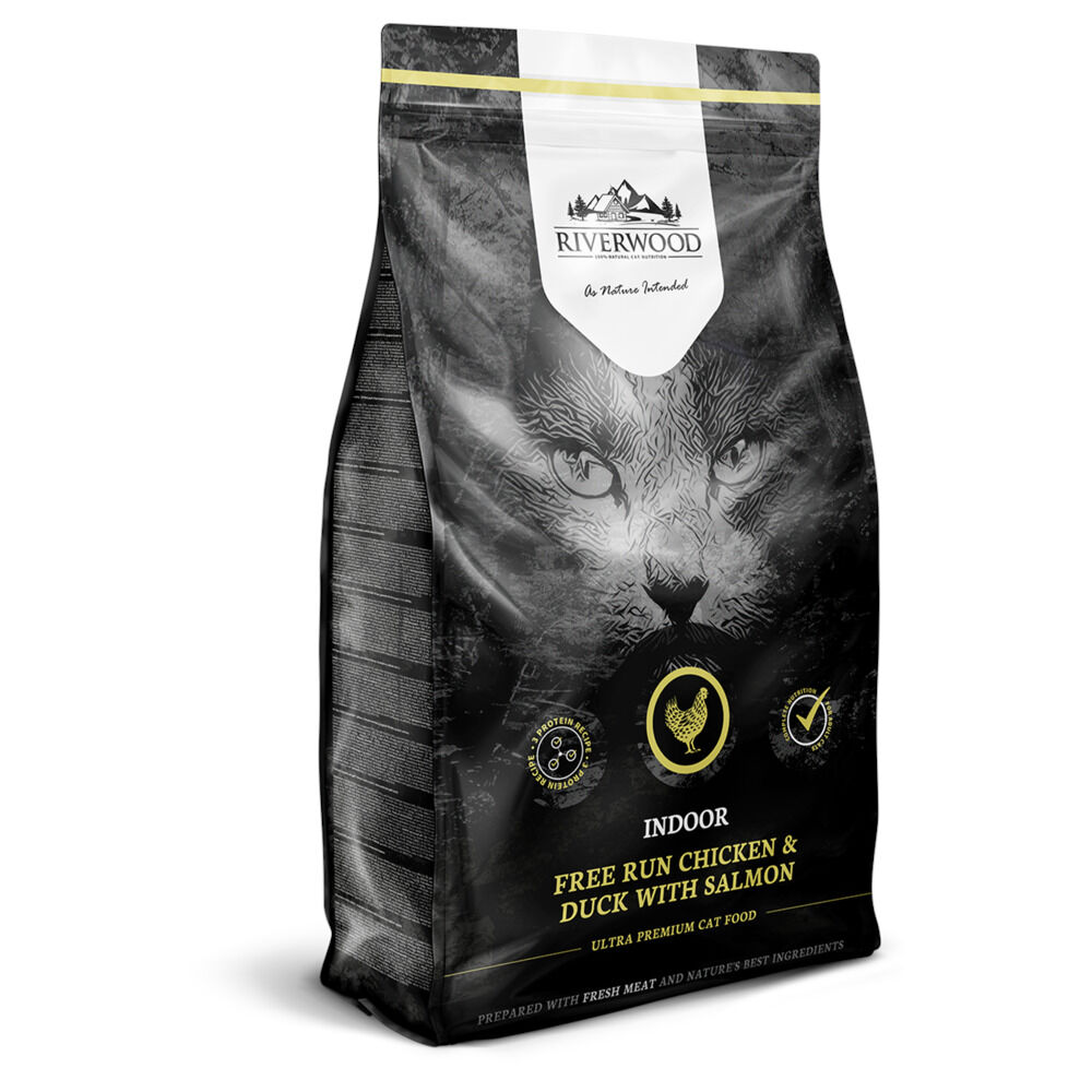 Riverwood Indoor - Kattenvoer - 2 Kilogram - eend, zalm, kip