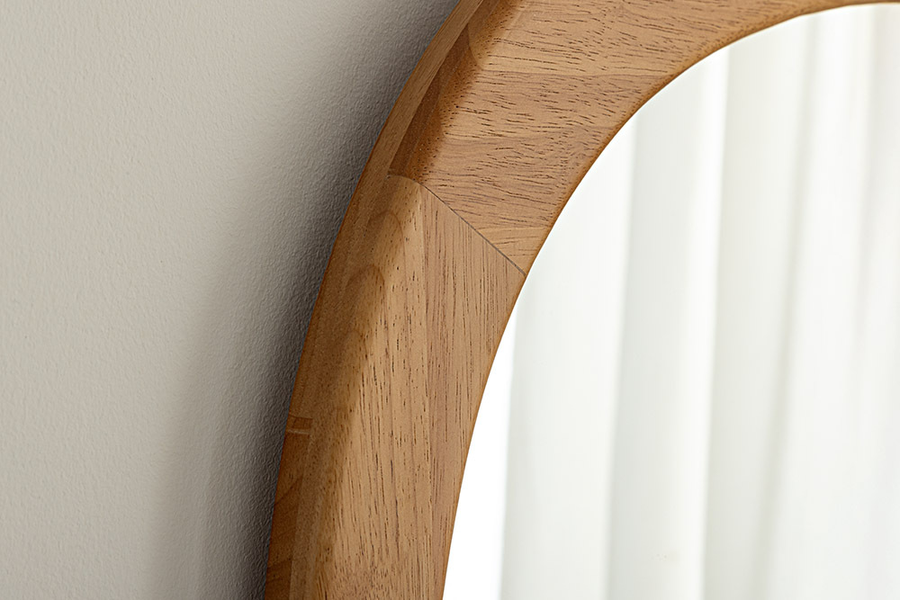 Massiver Wandspiegel ORGANIC 120cm natur Eichenholz-Design
