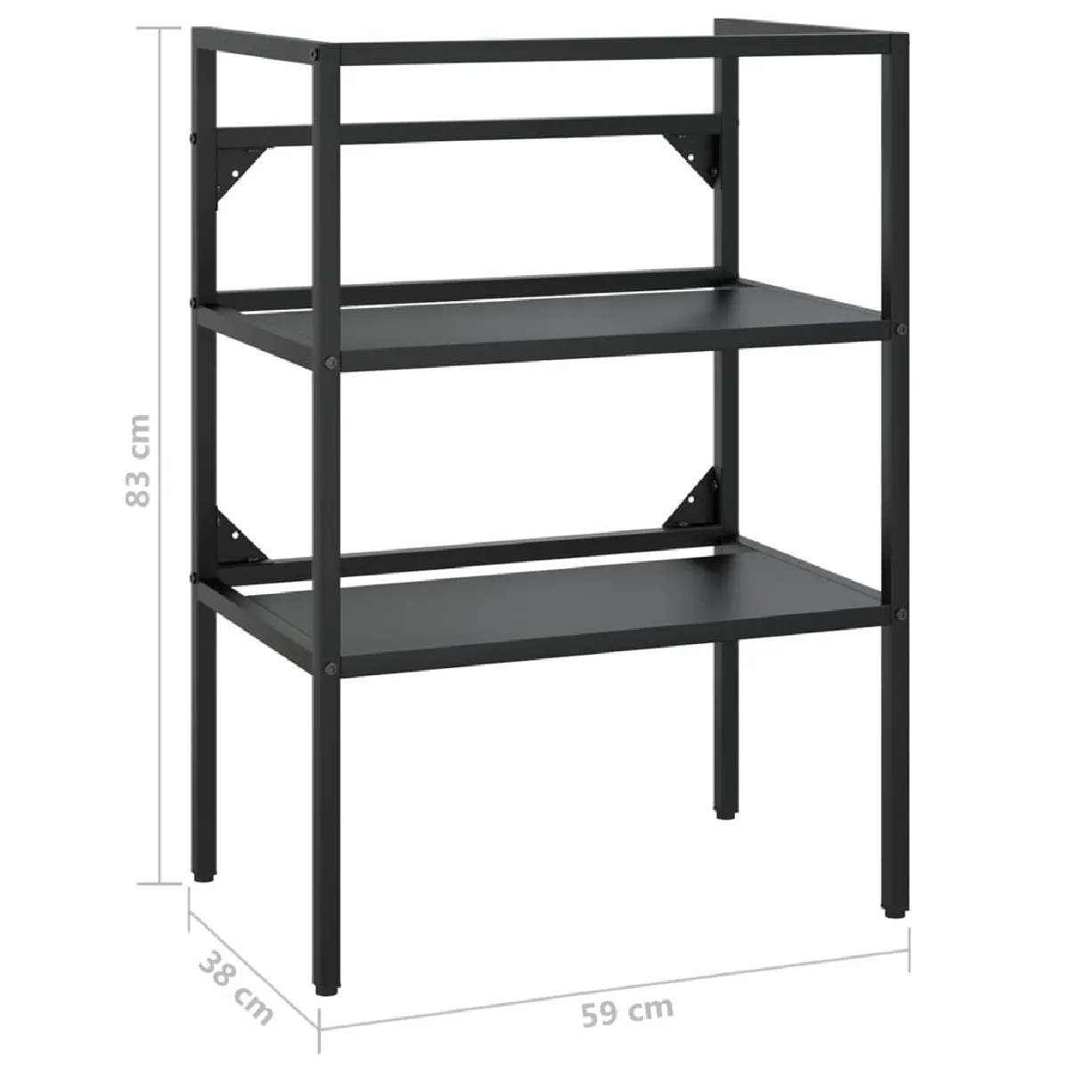 VIDAXL Cadre de lavabo salle de bain noir