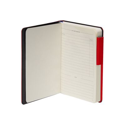 Legami My Notebook - Carnet de notes à élastique - 9,5 x 13,5 cm - ligné - rouge