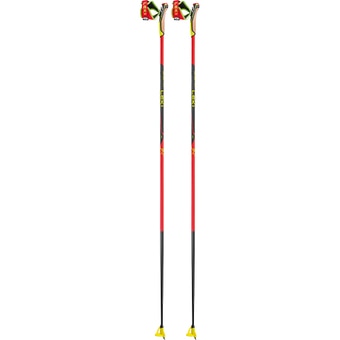 Leki HRC Max Stock Bright Red / Neonyellow / Carbon Structure