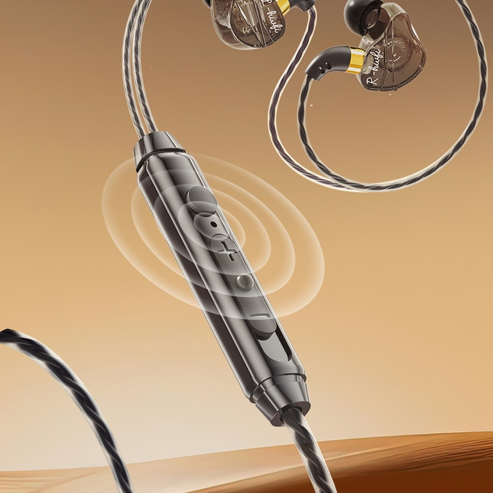 (1.2m) In-Ear Kopfhörer USB-C Anschluss mit Mikrofon und Lautstärkeregler - Schwarz