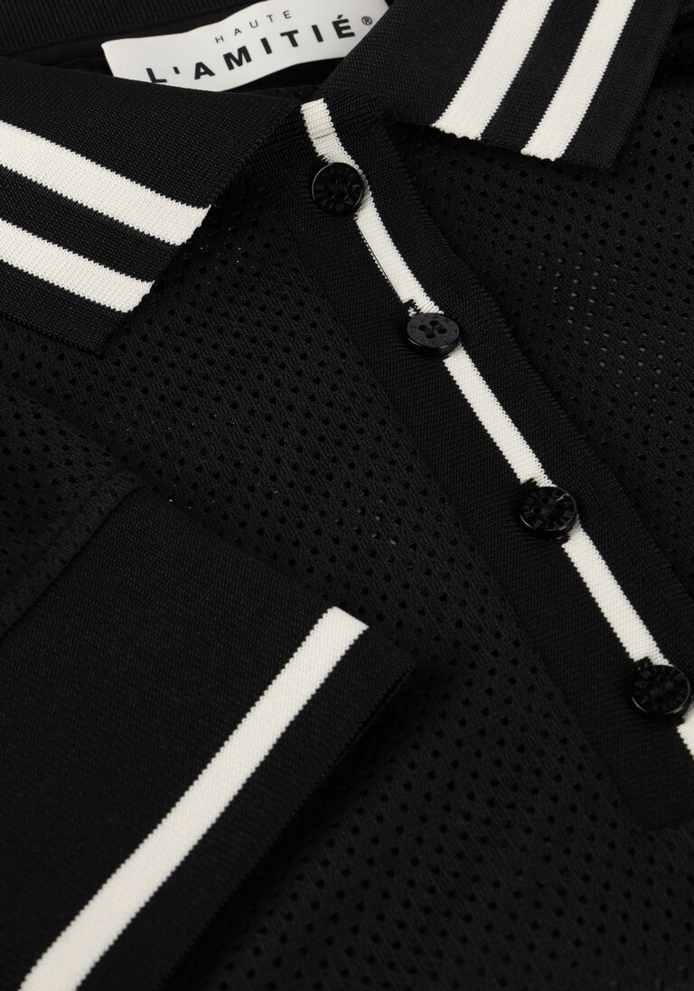 zwarte haute l'amitié polo drift polo blouse