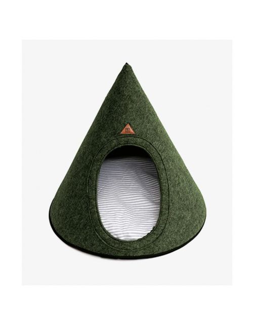 Pet & Co. Tipi Tonto Vilt - Hondenmand - Ø85 cm Olijfgroen Medium