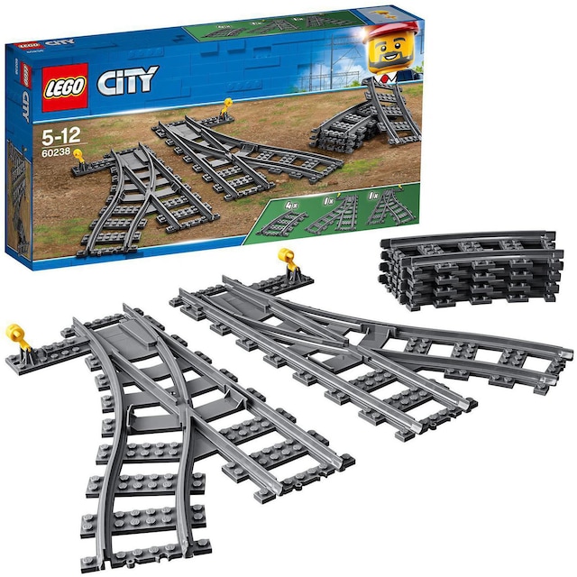 LEGO® Konstruktionsspielsteine »Switch Tracks (60238),  LEGO® City« Made in Europe