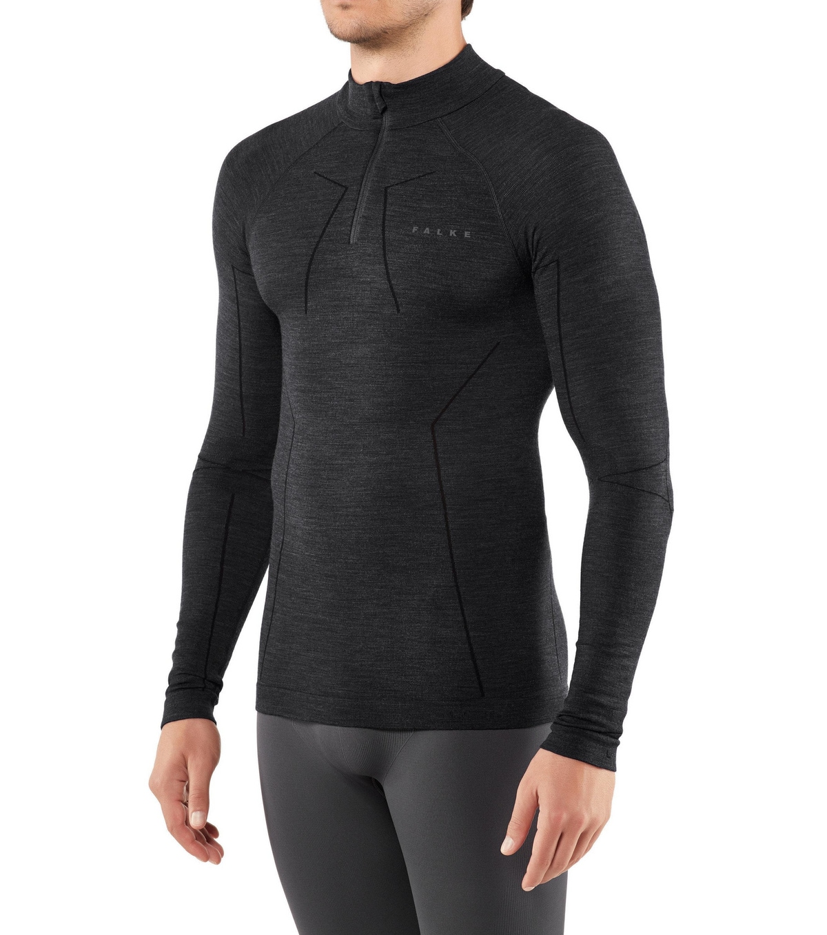 Falke Men Zip Shirt Wool-Tech<br>Varm og teknisk trøye for vinteraktivitet!