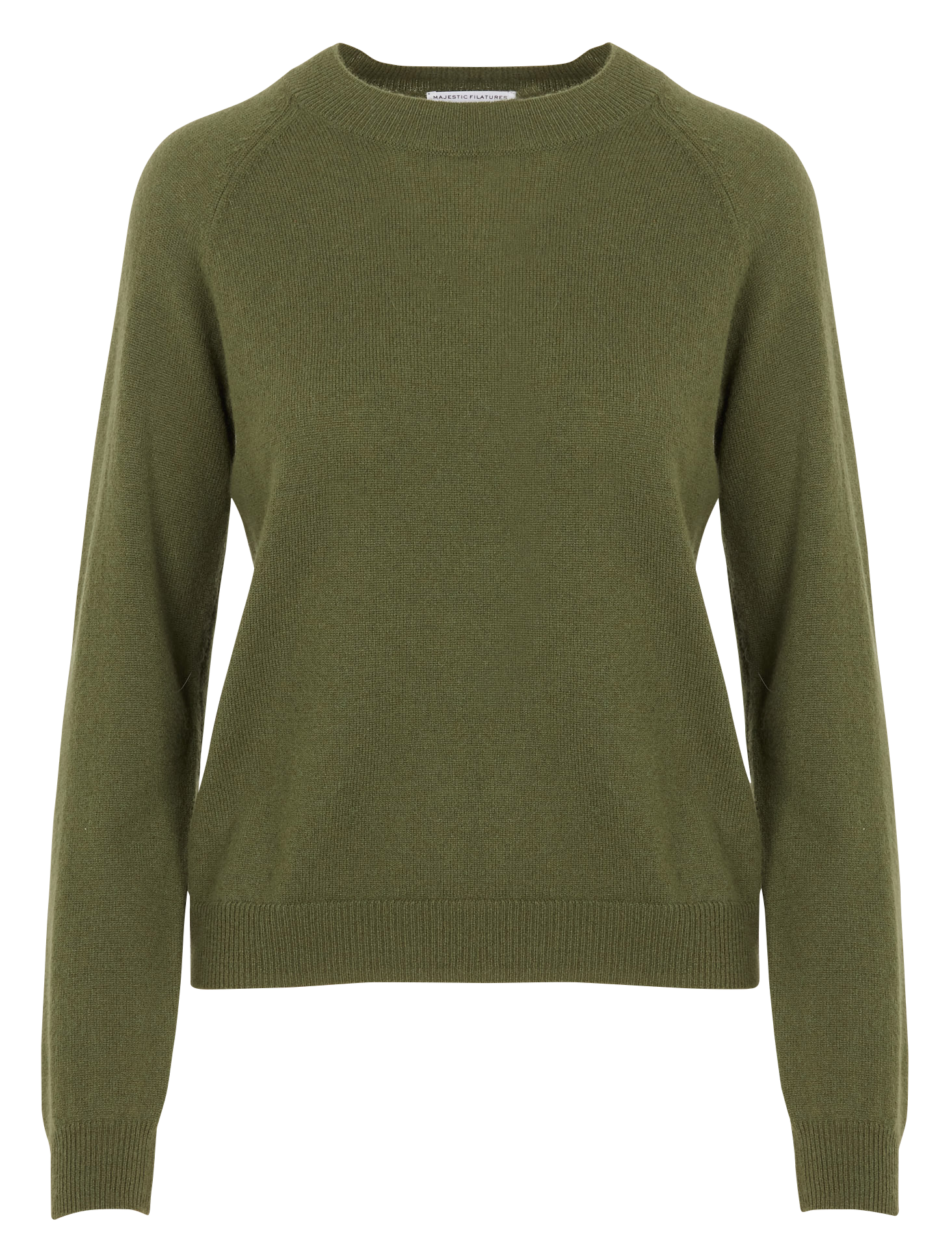 Pull col rond en cachemire | Vert