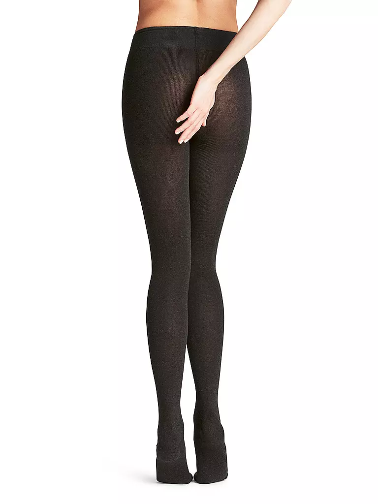 FALKE Strickstrumpfhose Family Antracite Melange grau