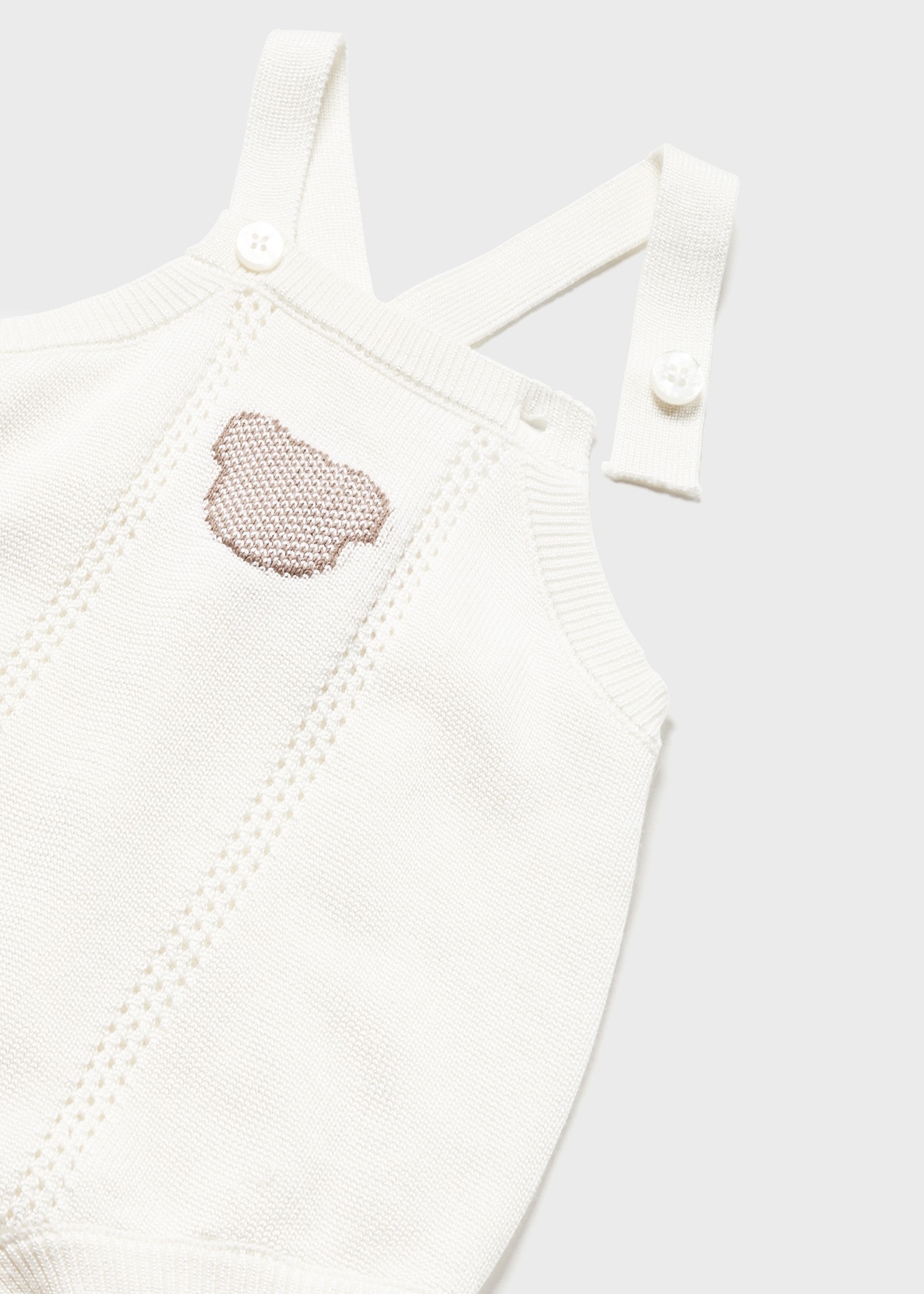 Conjunto de duas peças de malha de algodão sustentável para recém-nascidos.