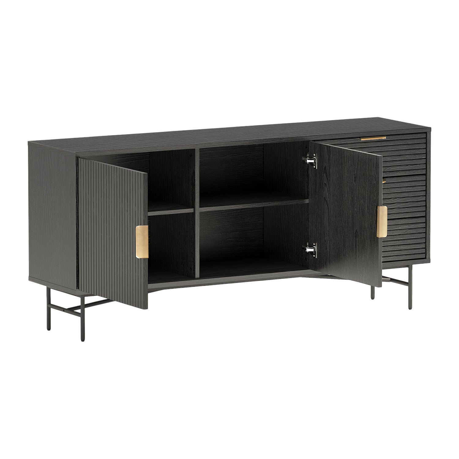 by fonQ Vorne Dressoir - Zwart Eiken