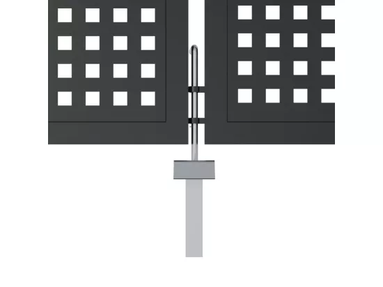 Portail de jardin anthracite 400x125 cm acier