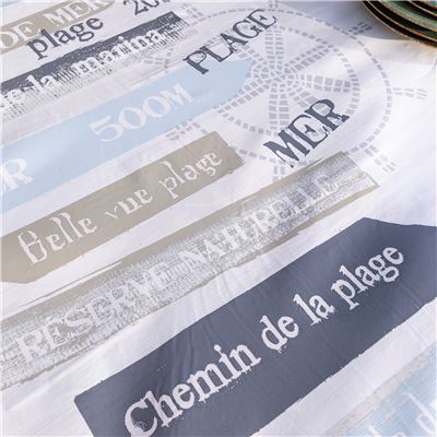 Toile cirée motif plage