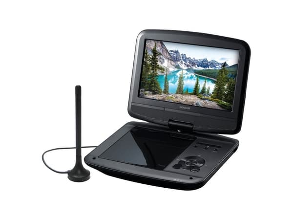 Sencor SPV 7926T, Bærbar DVD-spiller, Konvertibel, Sort, CD-lyd, CD-video, DVD-lyd, DVD-Video, MP3, CD, CD-R, CD-RW, DVD+R, DVD+RW, DVD-R, DVD-RW, DV